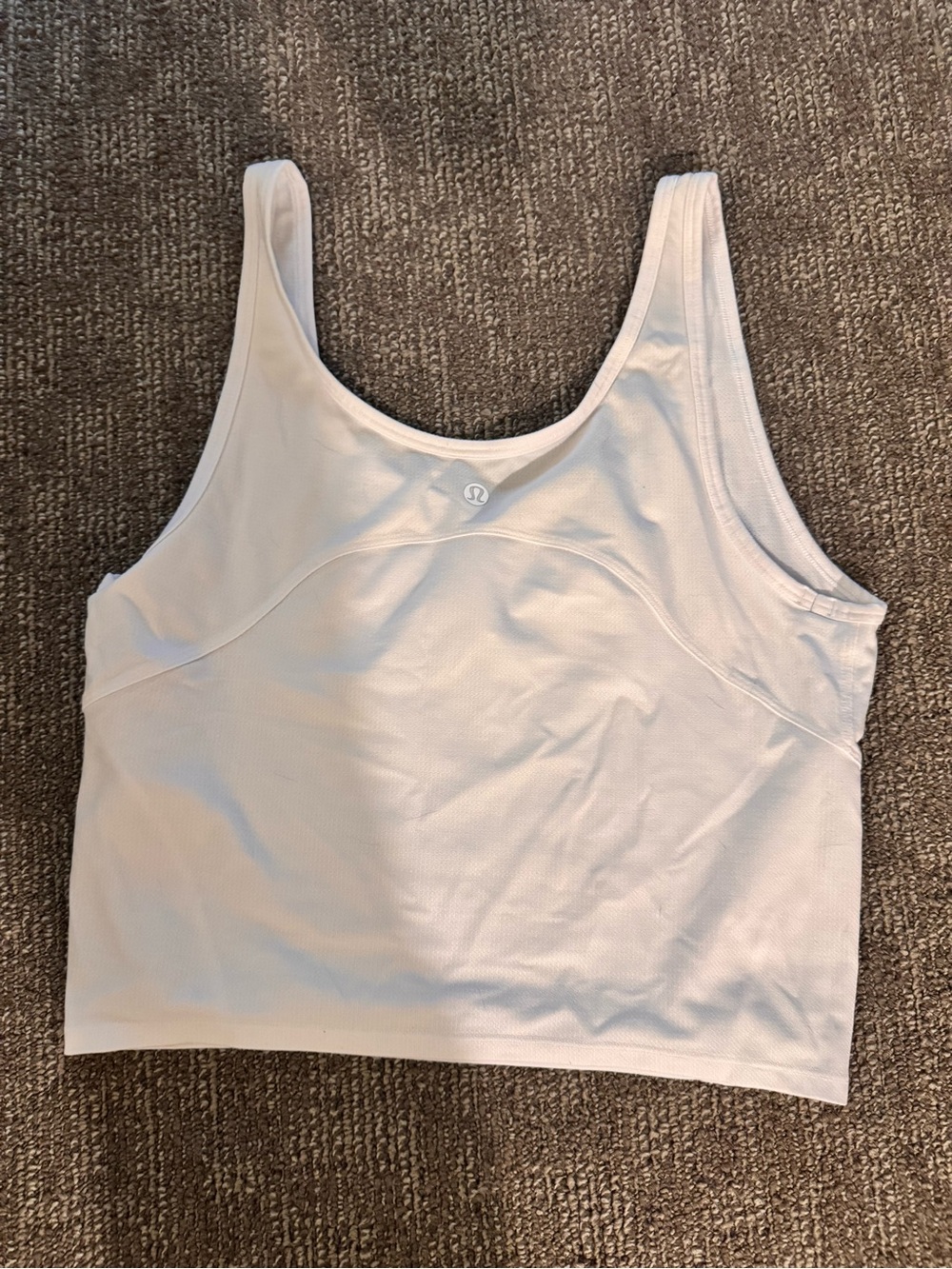 lululemon athletica White Cropped Scoop Tank